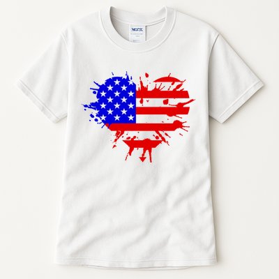 4th Of July USA Heart Tall T-Shirt