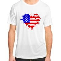 4th Of July USA Heart Adult ChromaSoft Performance T-Shirt