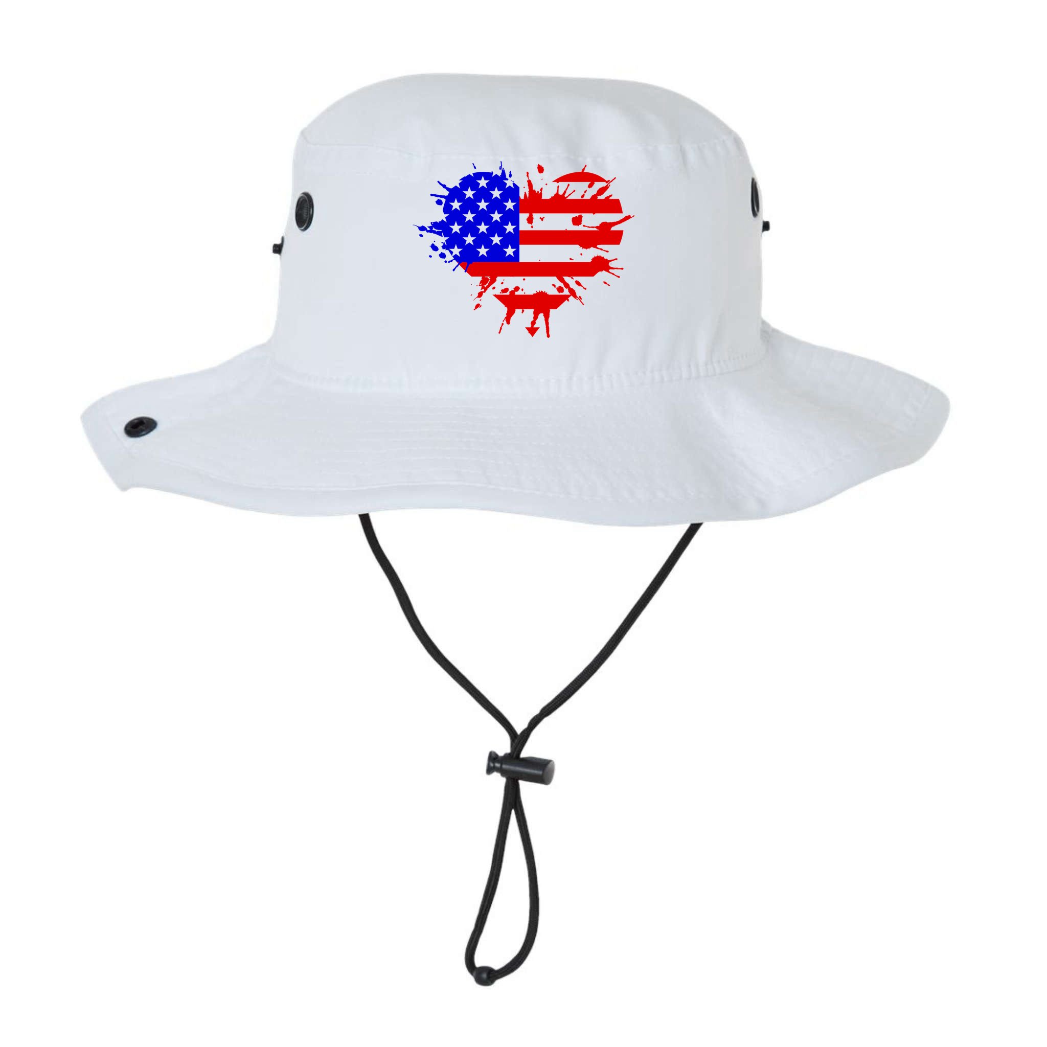 4th Of July USA Heart Bucket Hat
