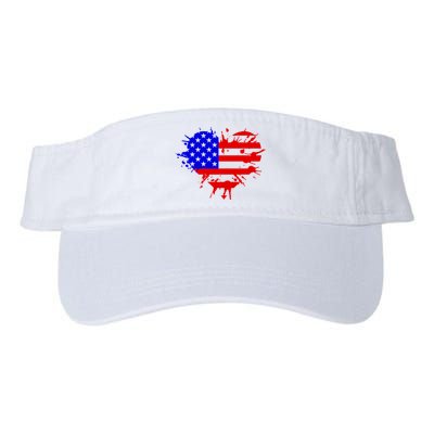 4th Of July USA Heart Visor