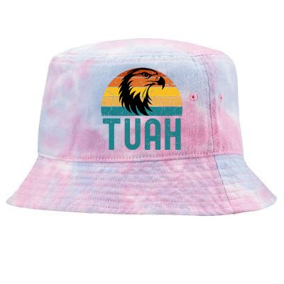 4th Of July Patriotic Usa Hawk Tuah Spit On That Thing Tie-Dyed Bucket Hat