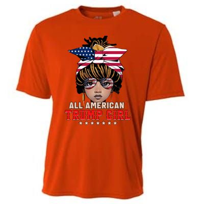 4th Of July All American Afro Trump Great Gift Cooling Performance Crew T-Shirt