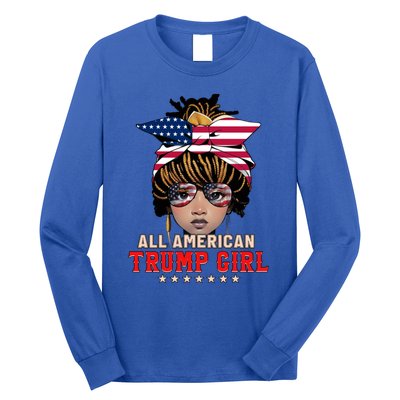 4th Of July All American Afro Trump Great Gift Long Sleeve Shirt