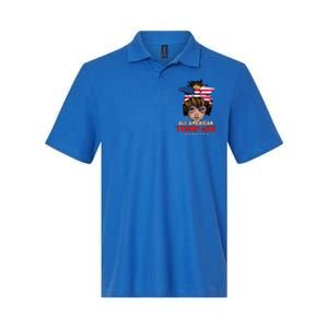 4th Of July All American Afro Trump Great Gift Softstyle Adult Sport Polo