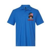 4th Of July All American Afro Trump Great Gift Softstyle Adult Sport Polo