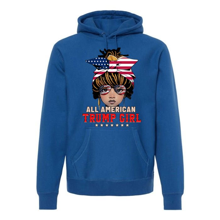 4th Of July All American Afro Trump Great Gift Premium Hoodie