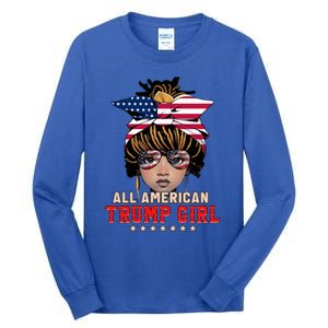 4th Of July All American Afro Trump Great Gift Tall Long Sleeve T-Shirt