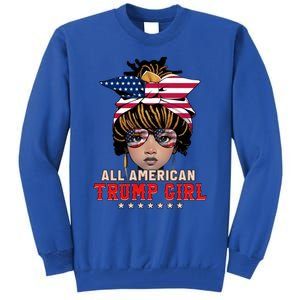 4th Of July All American Afro Trump Great Gift Tall Sweatshirt