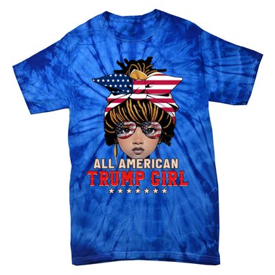 4th Of July All American Afro Trump Great Gift Tie-Dye T-Shirt