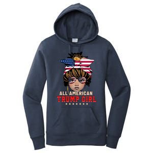 4th Of July All American Afro Trump Great Gift Women's Pullover Hoodie