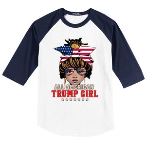 4th Of July All American Afro Trump Great Gift Baseball Sleeve Shirt