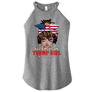 4th Of July All American Afro Trump Great Gift Women's Perfect Tri Rocker Tank