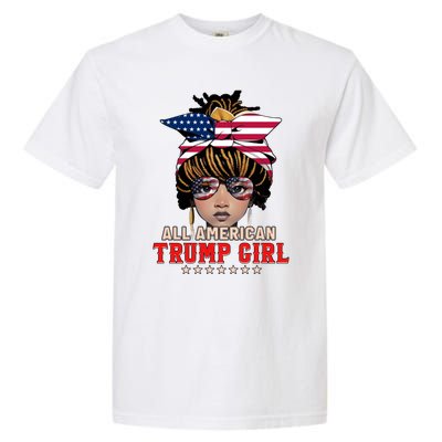 4th Of July All American Afro Trump Great Gift Garment-Dyed Heavyweight T-Shirt