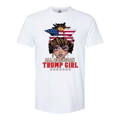 4th Of July All American Afro Trump Great Gift Softstyle® CVC T-Shirt