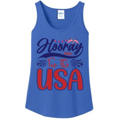 4th Of July Hooray For The Usa Patriotic Gift Ladies Essential Tank