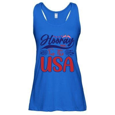 4th Of July Hooray For The Usa Patriotic Gift Ladies Essential Flowy Tank