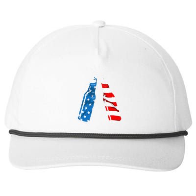 4th Of July Patriotic American Flag Beer Drinking Alcohol Snapback Five-Panel Rope Hat