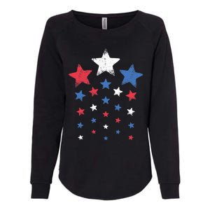 4th of Julys Cute Red White Blue Stars Womens California Wash Sweatshirt