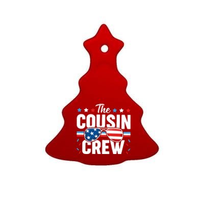 4th Of July Patriotic Cousin Crew Ceramic Tree Ornament