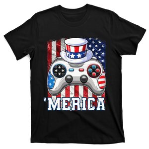 4Th Of July Video Game Gamer Merica Usa T-Shirt