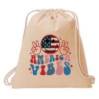 4th Of July Shirt Smile Face Independence Day Drawstring Bag