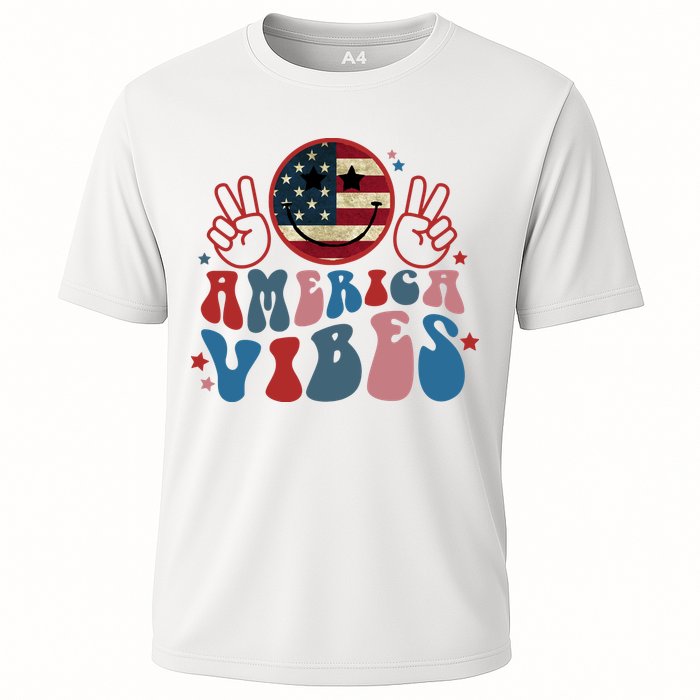 4th Of July Shirt Smile Face Independence Day Cooling Performance Crew T-Shirt