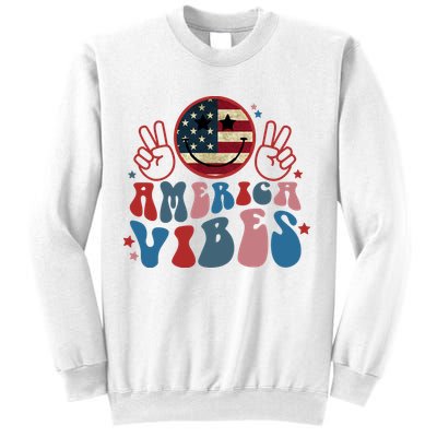 4th Of July Shirt Smile Face Independence Day Sweatshirt