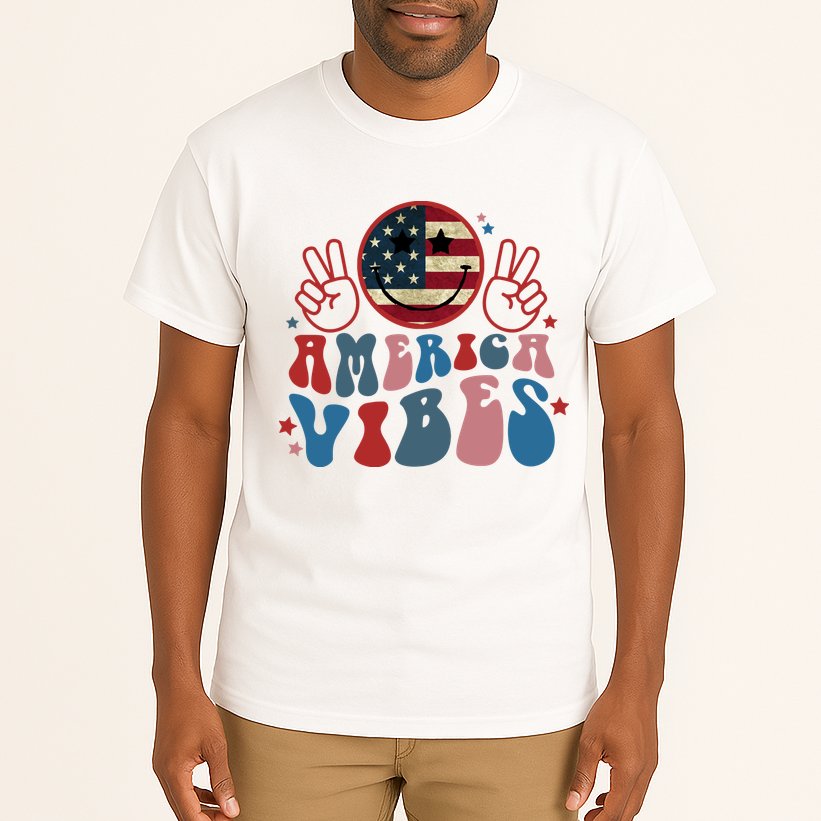 4th Of July Shirt Smile Face Independence Day Tall T-Shirt