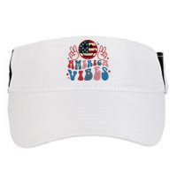 4th Of July Shirt Smile Face Independence Day Adult Drive Performance Visor