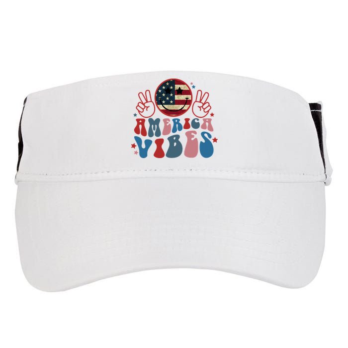 4th Of July Shirt Smile Face Independence Day Adult Drive Performance Visor