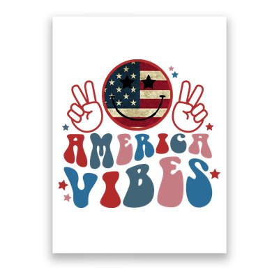 4th Of July Shirt Smile Face Independence Day Poster