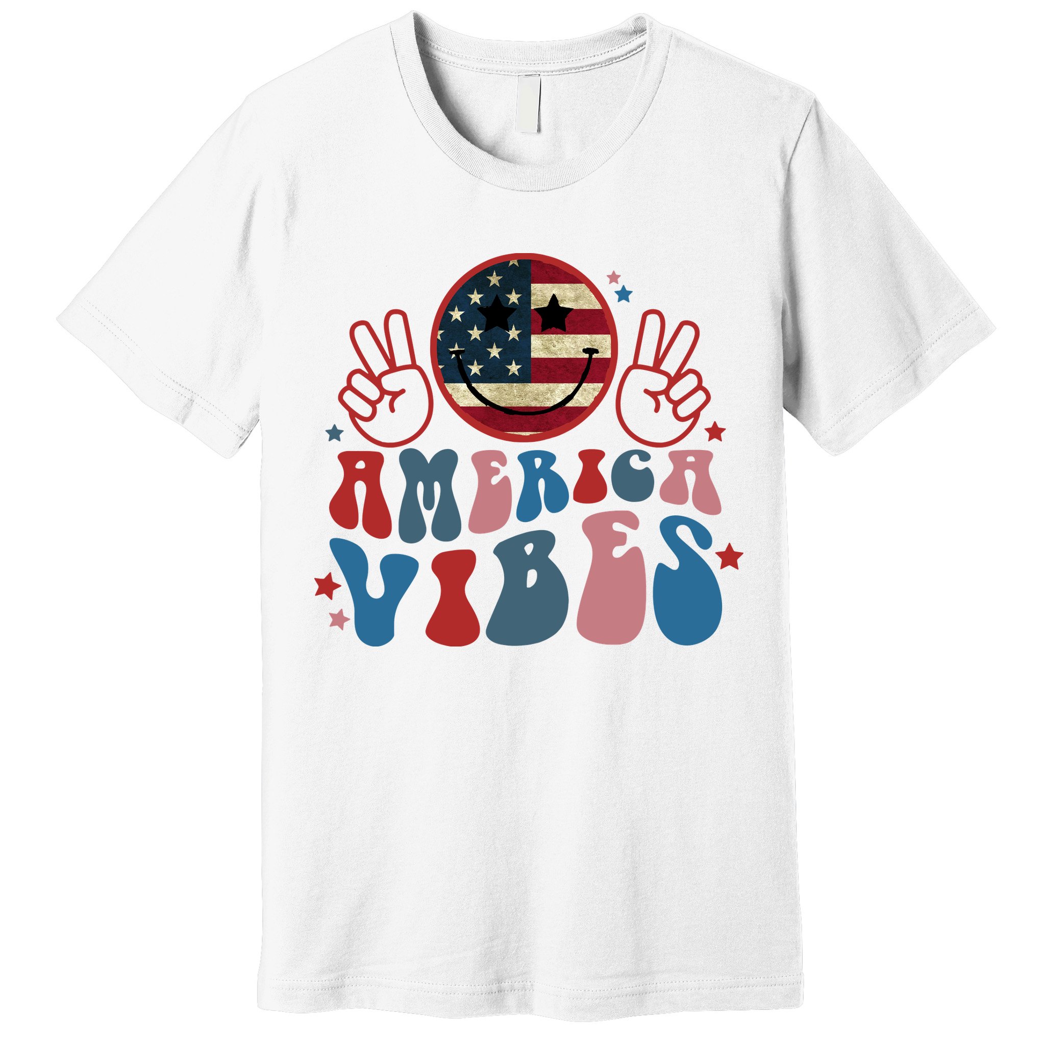 4th Of July Shirt Smile Face Independence Day Premium T-Shirt