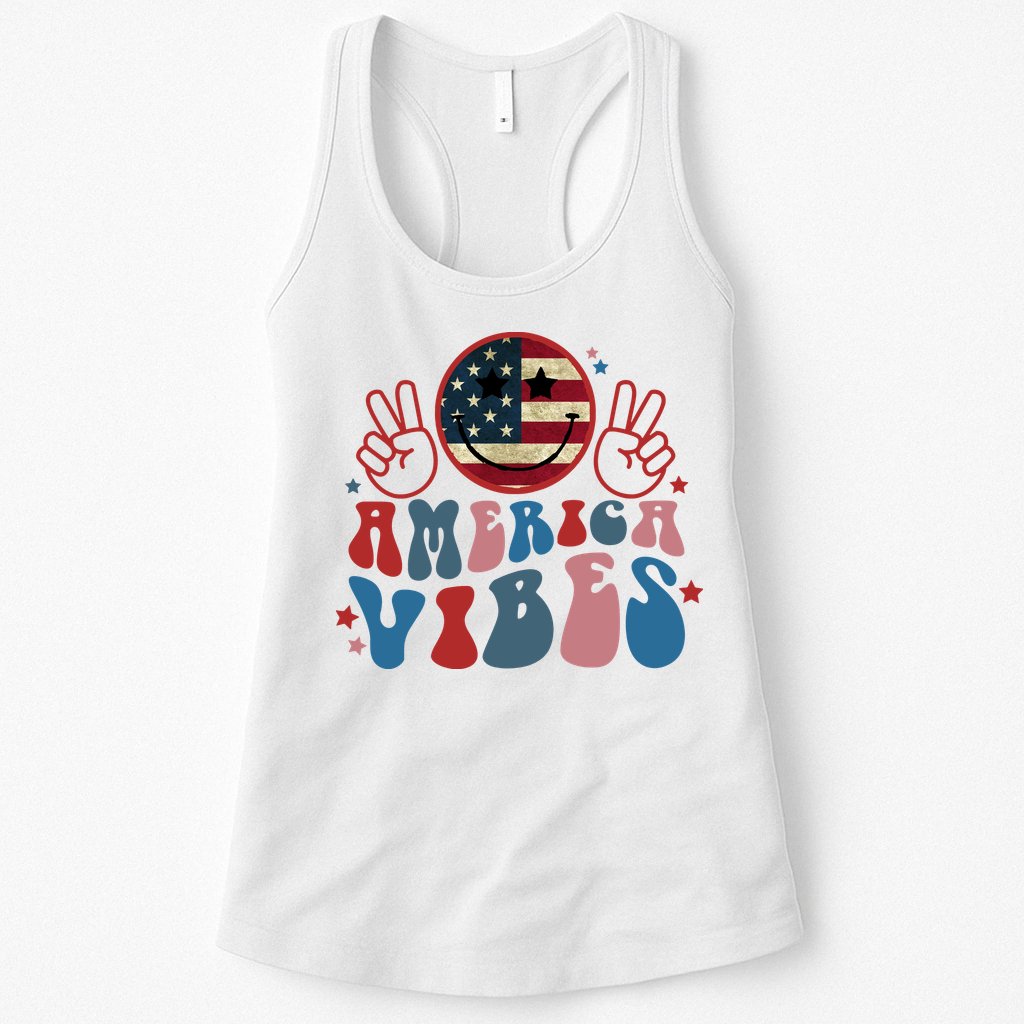 4th Of July Shirt Smile Face Independence Day Womens Tank Top
