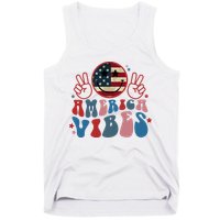 4th Of July Shirt Smile Face Independence Day Tank Top