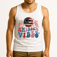4th Of July Shirt Smile Face Independence Day Tank Top