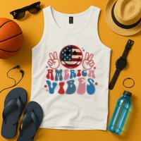4th Of July Shirt Smile Face Independence Day Tank Top