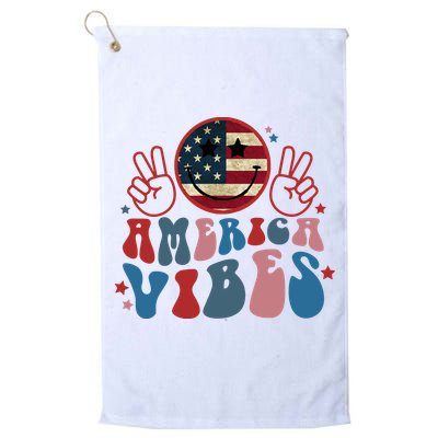 4th Of July Shirt Smile Face Independence Day Golf Towel
