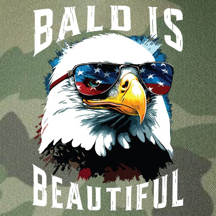 4th Of July Independence Day Bald Eagle Bald Is Beautiful Legacy Tie Dye Trucker Hat