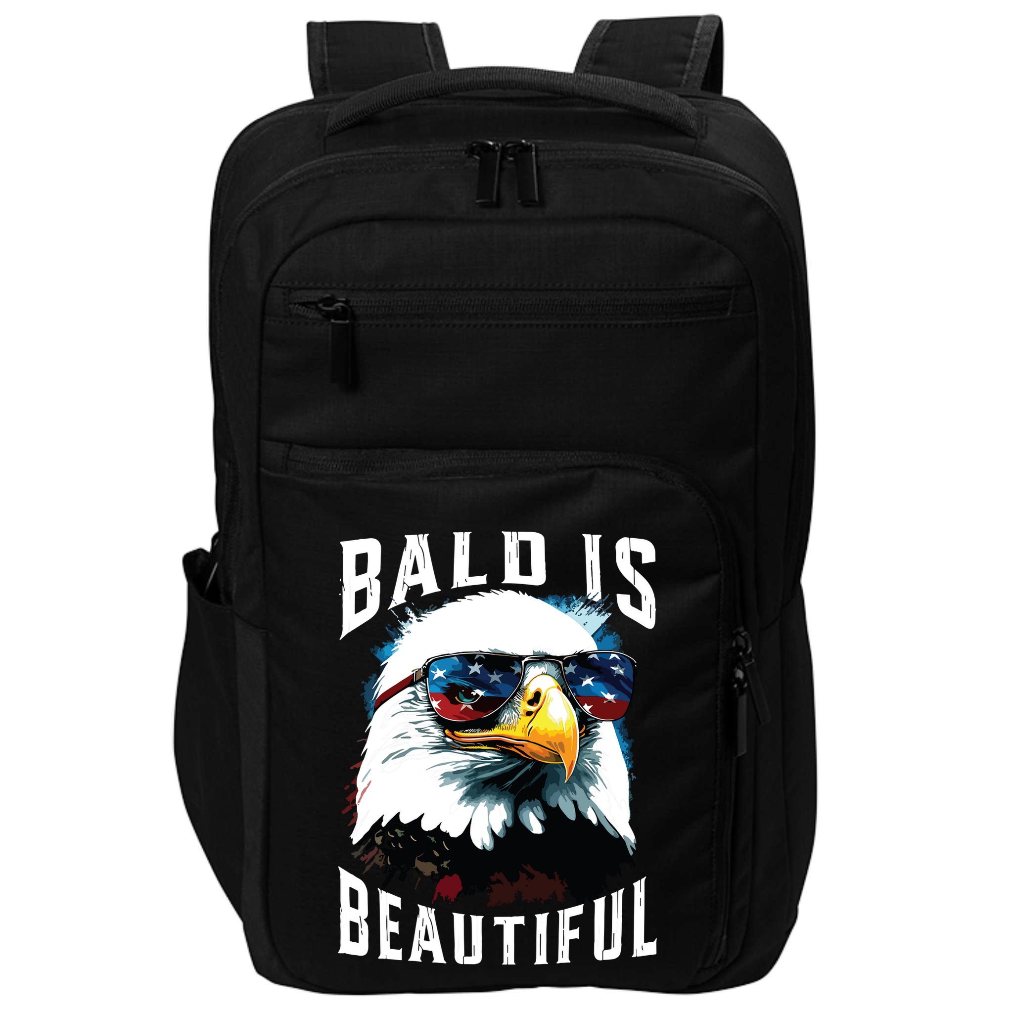 4th Of July Independence Day Bald Eagle Bald Is Beautiful Impact Tech Backpack