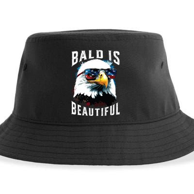 4th Of July Independence Day Bald Eagle Bald Is Beautiful Sustainable Bucket Hat