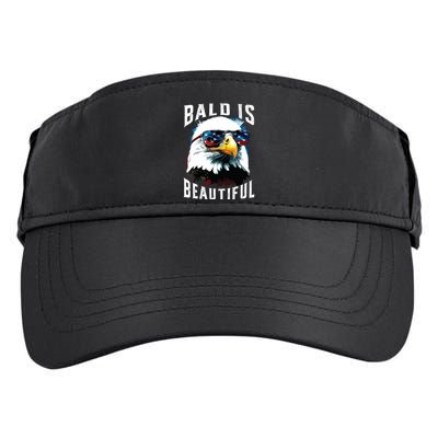 4th Of July Independence Day Bald Eagle Bald Is Beautiful Adult Drive Performance Visor