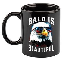 4th Of July Independence Day Bald Eagle Bald Is Beautiful 11oz C Handle Ceramic Mug