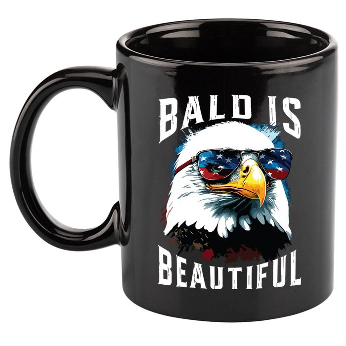 4th Of July Independence Day Bald Eagle Bald Is Beautiful 11oz C Handle Ceramic Mug