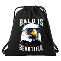 4th Of July Independence Day Bald Eagle Bald Is Beautiful Drawstring Bag