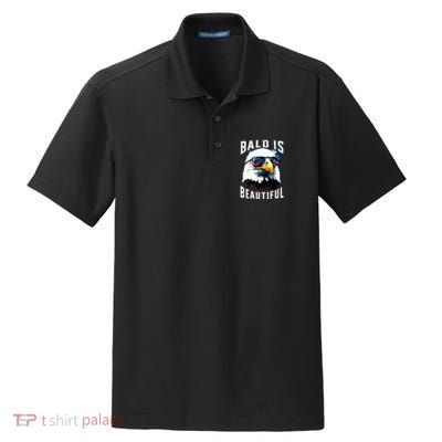 4th Of July Independence Day Bald Eagle Bald Is Beautiful Dry Zone Grid Polo