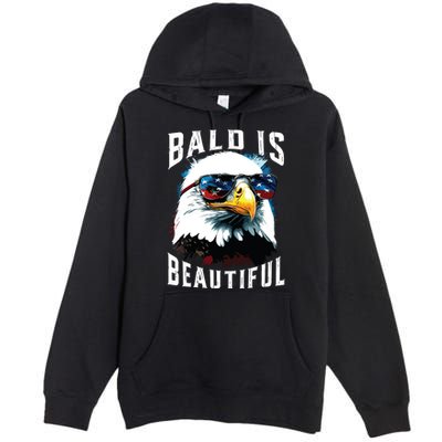 4th Of July Independence Day Bald Eagle Bald Is Beautiful Premium Pullover Hoodie