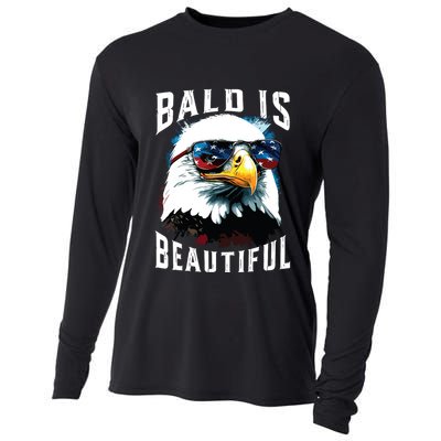 4th Of July Independence Day Bald Eagle Bald Is Beautiful Cooling Performance Long Sleeve Crew