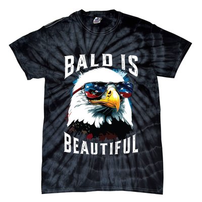 4th Of July Independence Day Bald Eagle Bald Is Beautiful Tie-Dye T-Shirt