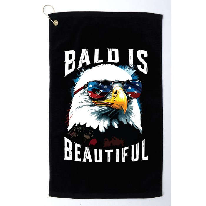 4th Of July Independence Day Bald Eagle Bald Is Beautiful Golf Towel