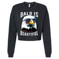 4th Of July Independence Day Bald Eagle Bald Is Beautiful Cropped Pullover Crew
